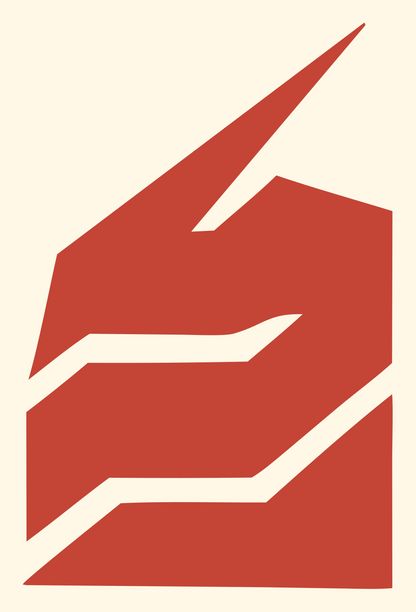 Industrial Bolt Brain Logo #fff8e7/#c44536
