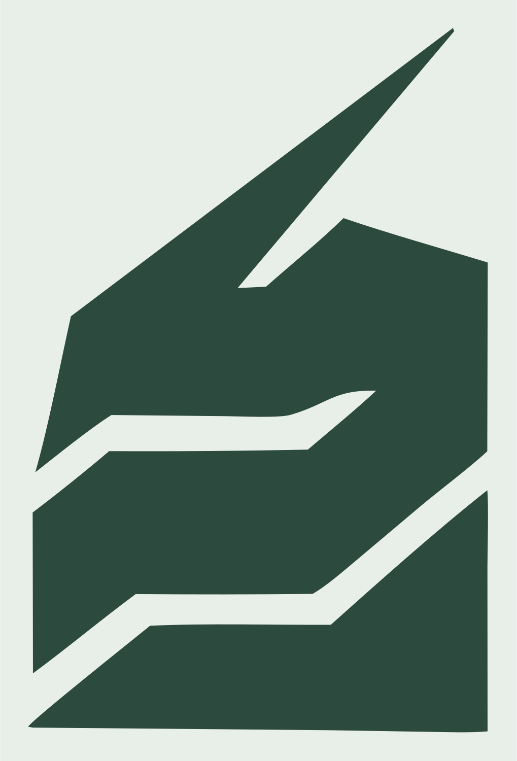 Industrial Bolt Brain Logo #e8efe9/#2d4a3e