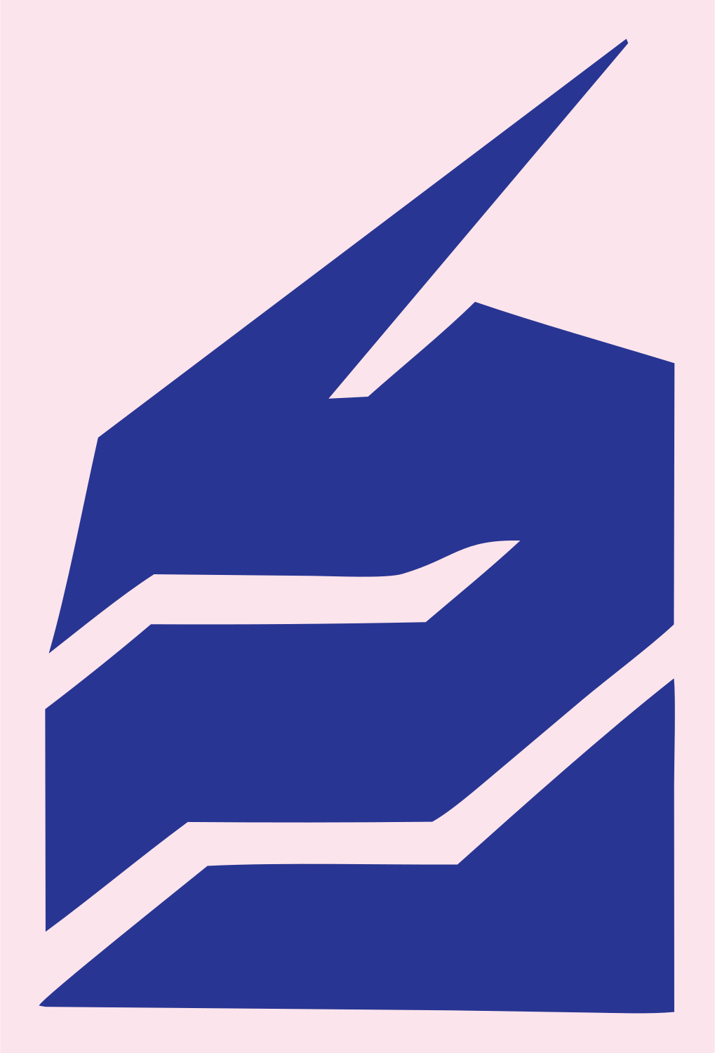 Industrial Bolt Brain Logo #fce4ec/#283593
