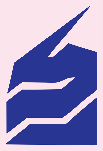 Industrial Bolt Brain Logo #fce4ec/#283593
