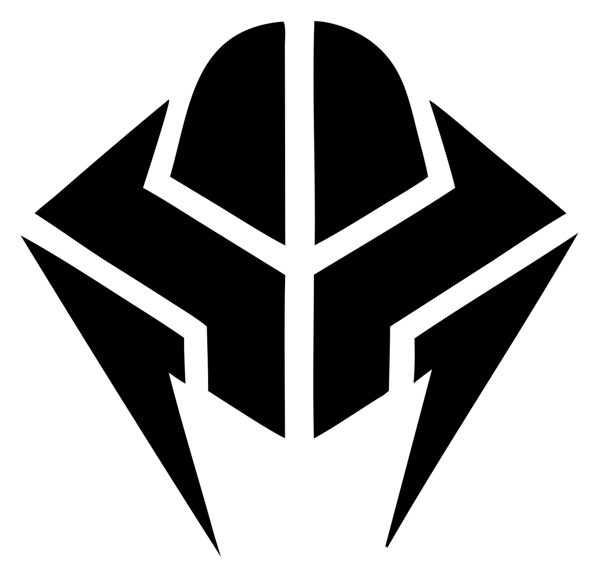 Spartan Helmet AI Logo #ffffff/#000000