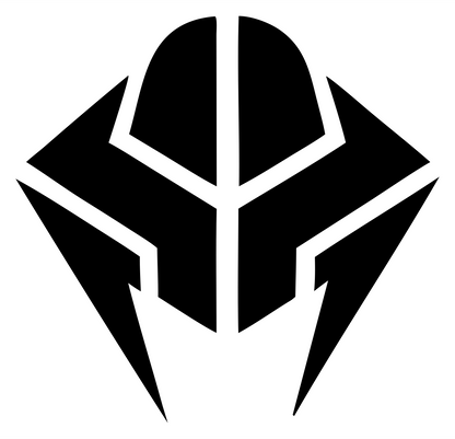 Spartan Helmet AI Logo #ffffff/#000000