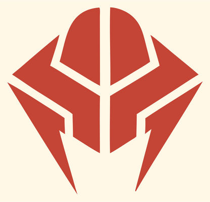 Spartan Helmet AI Logo #fff8e7/#c44536