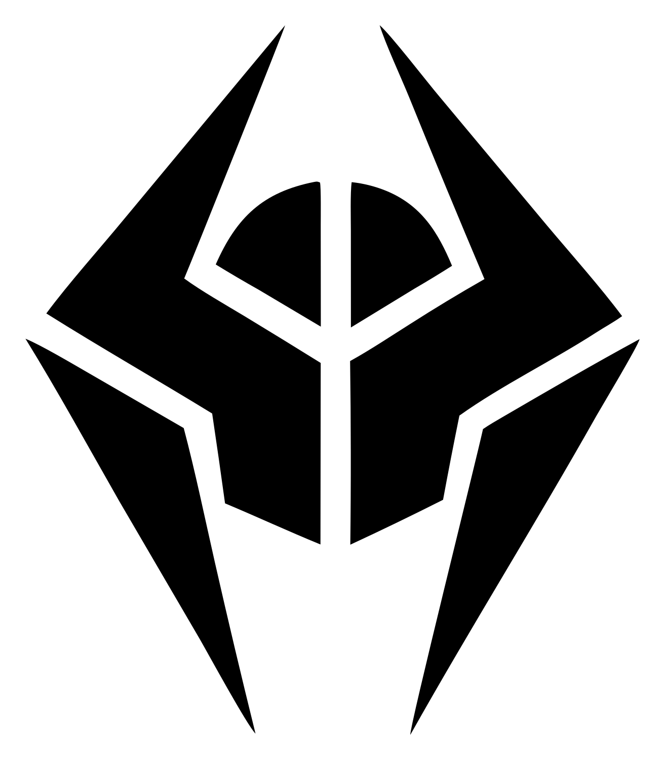 Warrior Helmet Visor Logo #ffffff/#000000