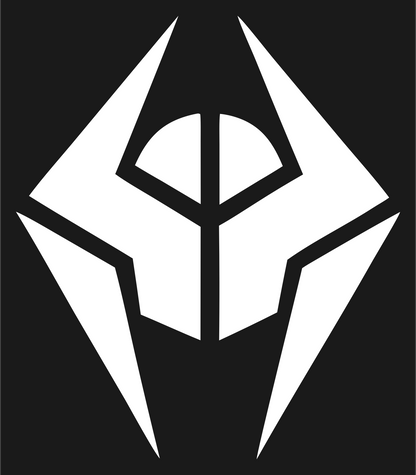 Warrior Helmet Visor Logo #1a1a1a/#ffffff