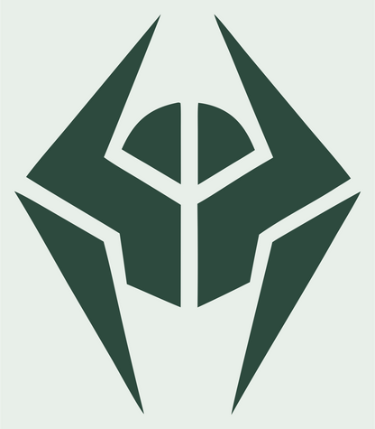Warrior Helmet Visor Logo #e8efe9/#2d4a3e