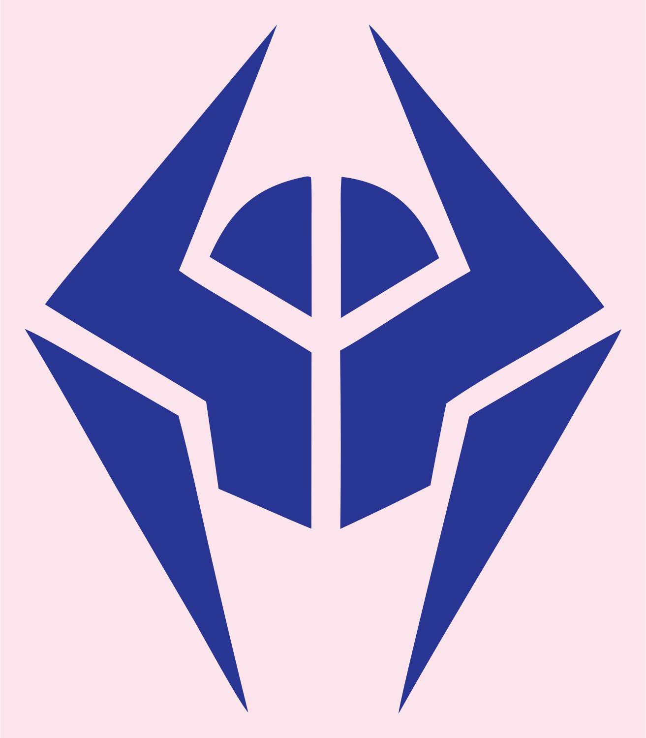 Warrior Helmet Visor Logo #fce4ec/#283593