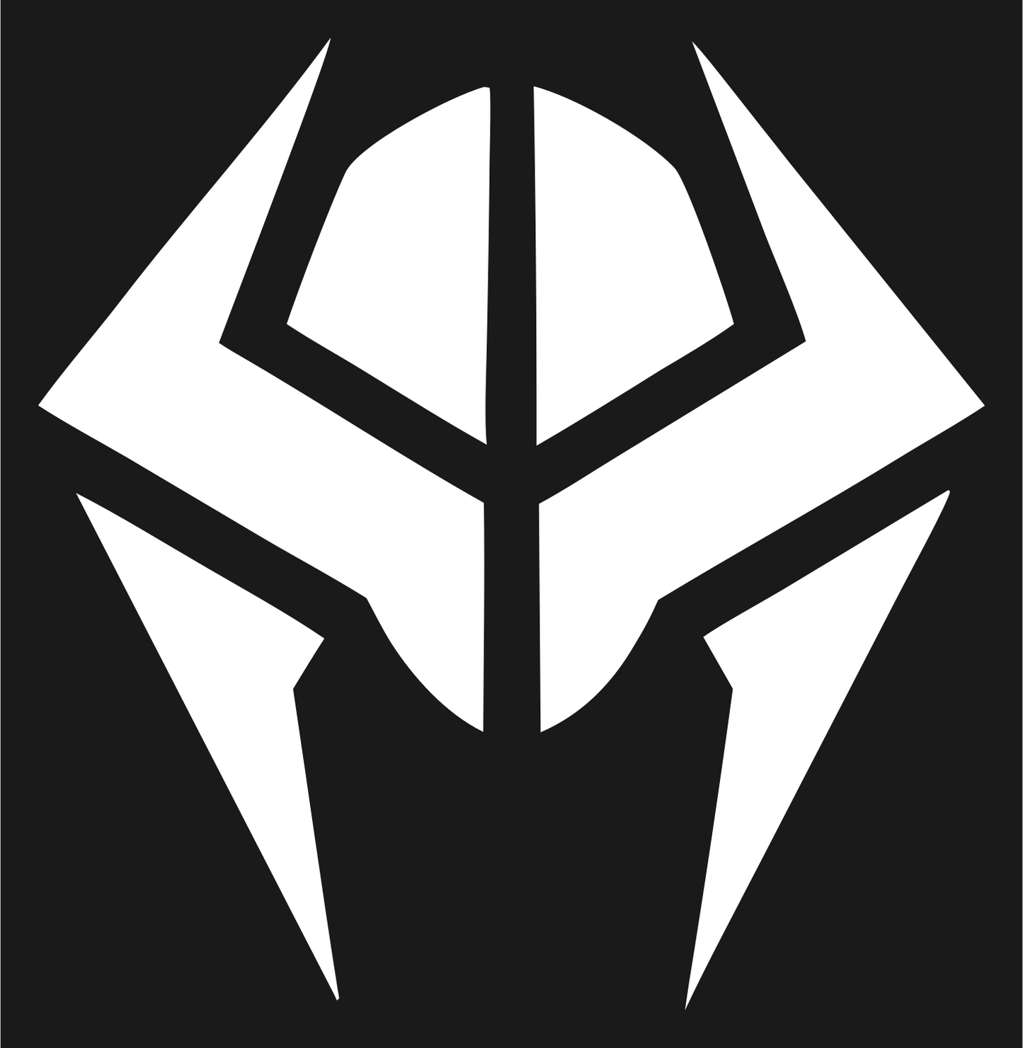 Knight Helmet Mask Logo #1a1a1a/#ffffff
