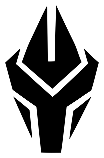 Armored Visor Facemask Logo #ffffff/#000000