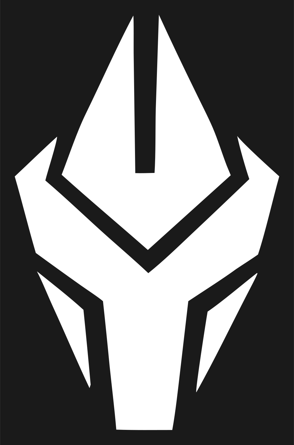 Armored Visor Facemask Logo #1a1a1a/#ffffff