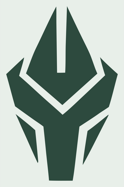 Armored Visor Facemask Logo #e8efe9/#2d4a3e