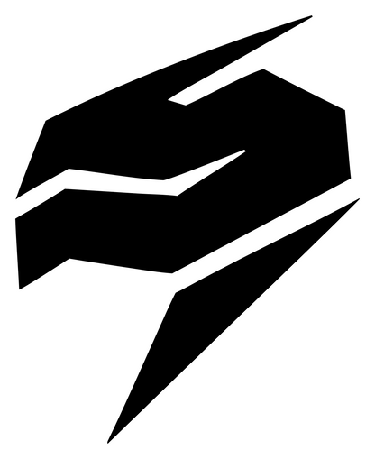 Faceted Helmet Shard Logo #ffffff/#000000