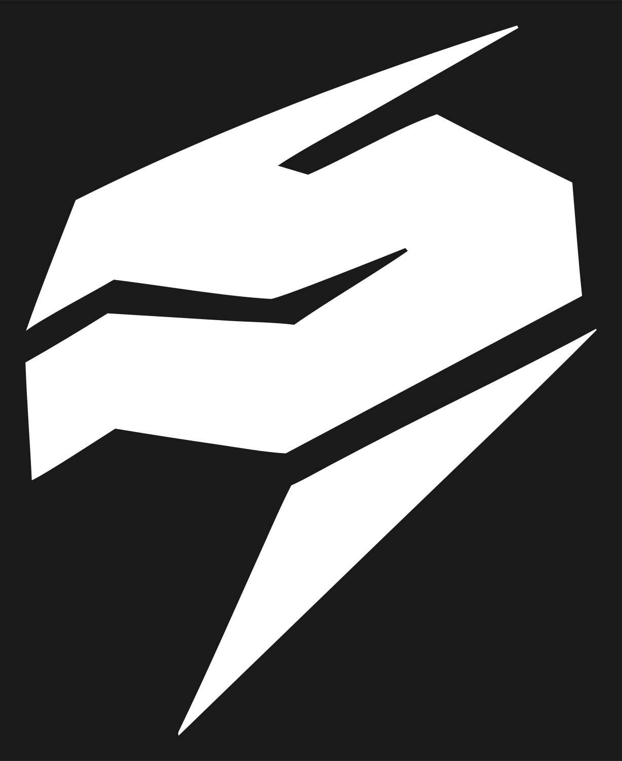 Faceted Helmet Shard Logo #1a1a1a/#ffffff