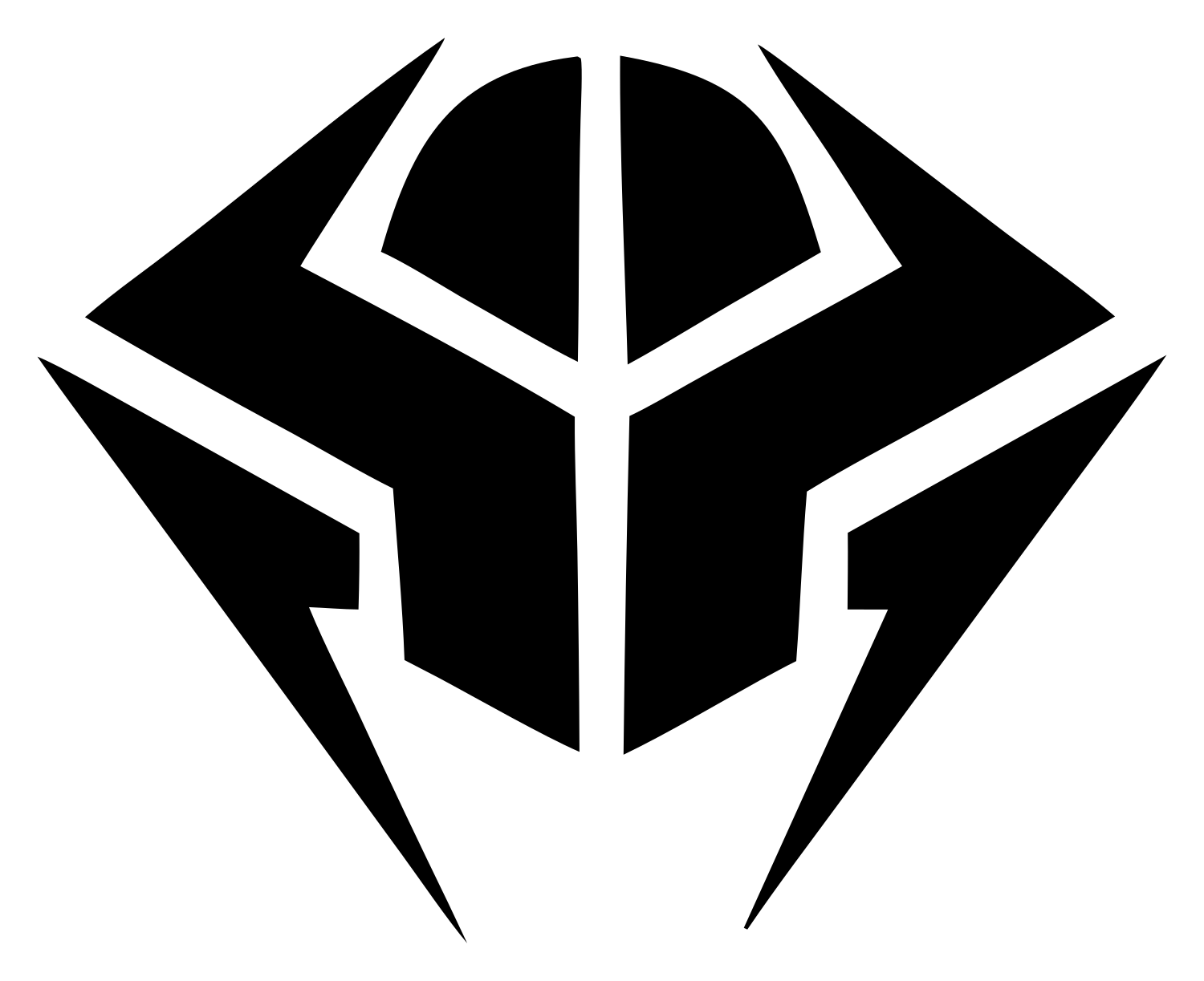 Armored Visor Shield Logo #ffffff/#000000