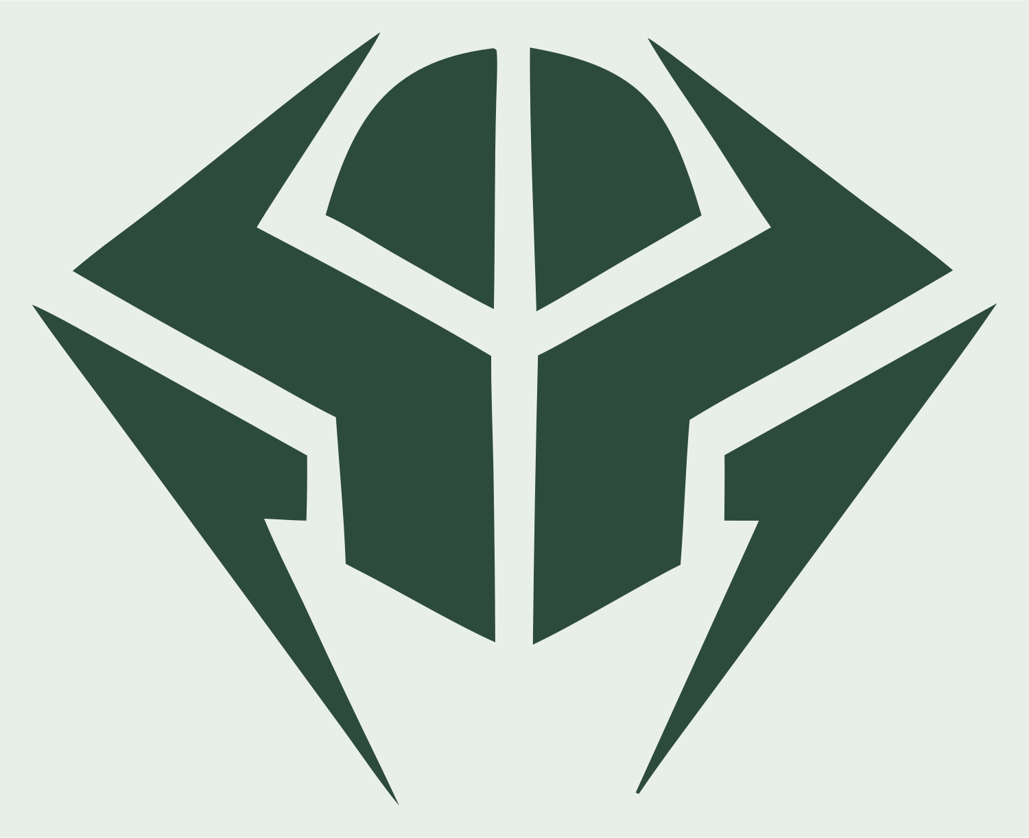 Armored Visor Shield Logo #e8efe9/#2d4a3e