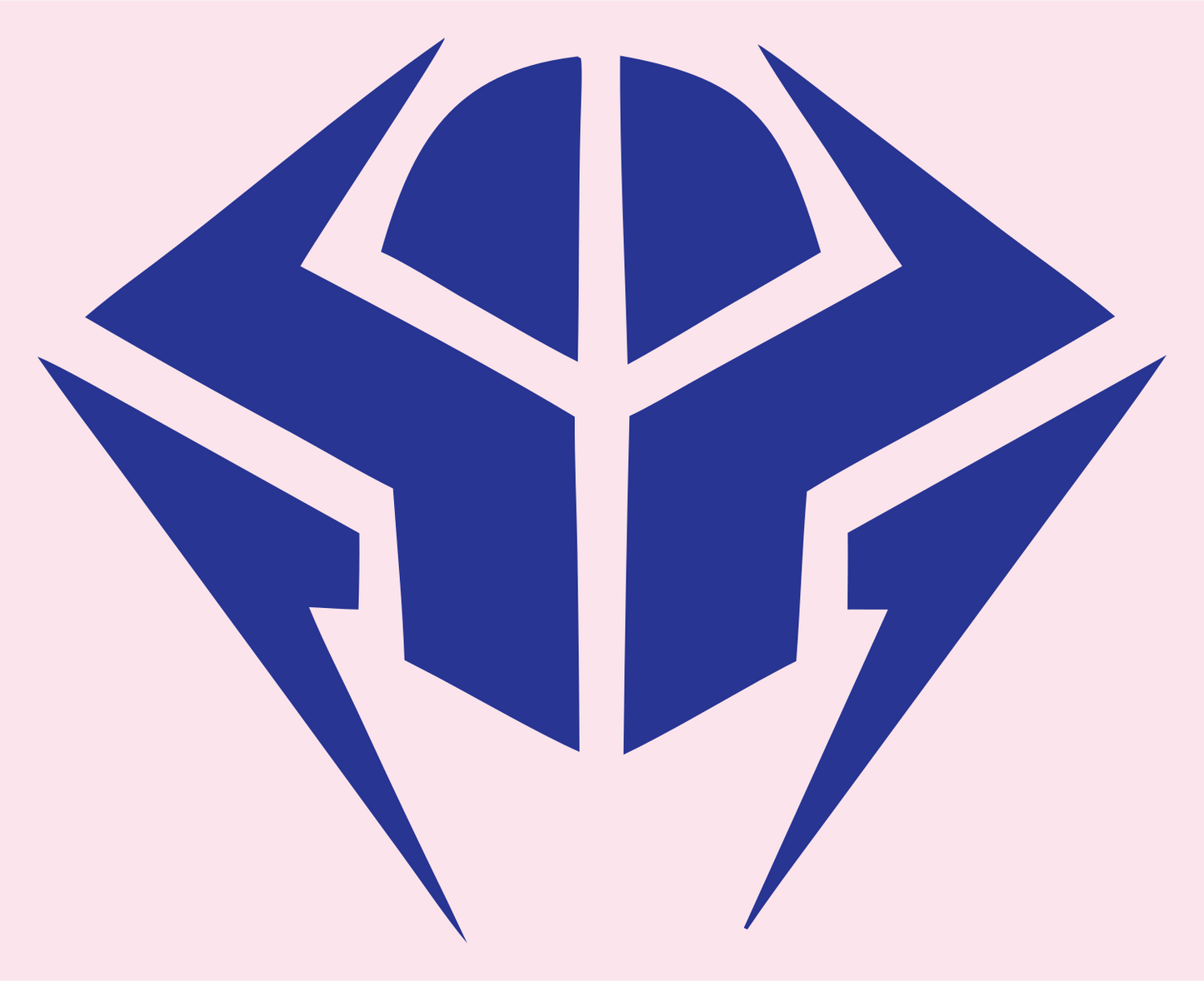 Armored Visor Shield Logo #fce4ec/#283593