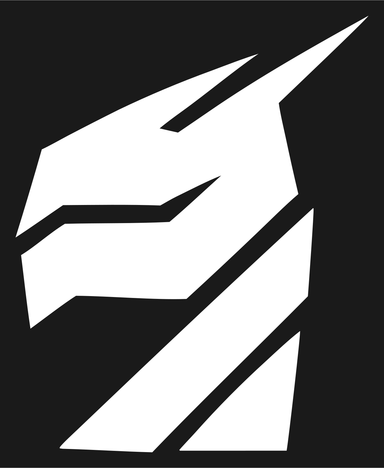 Faceted Knight Helmet Logo #1a1a1a/#ffffff