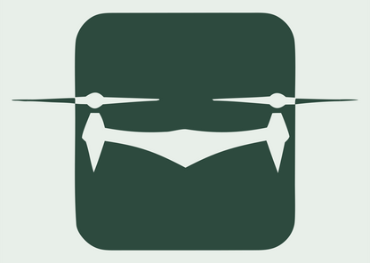 Drone Fang Square Logo #e8efe9/#2d4a3e