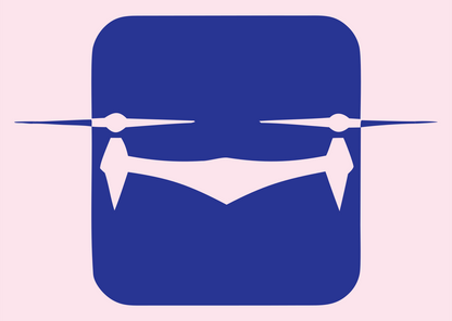 Drone Fang Square Logo #fce4ec/#283593