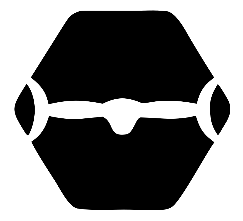 Hexagon Drone Negative Space Logo