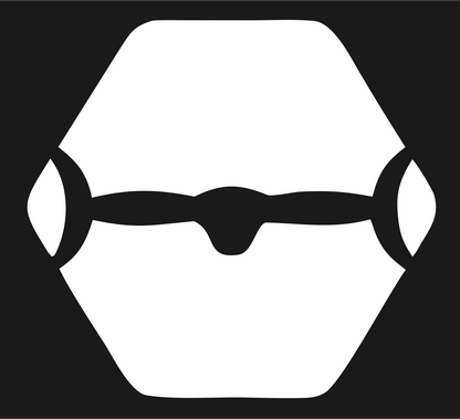 Hexagon Drone Negative Space Logo #1a1a1a/#ffffff