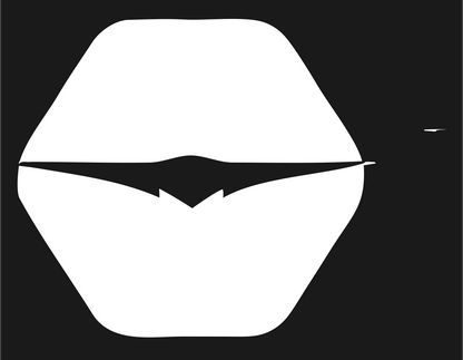 Lips Hexagon Drone Logo #1a1a1a/#ffffff