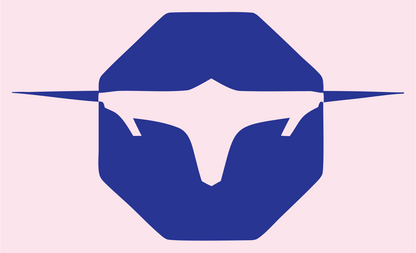 Longhorn Drone Octagon Logo #fce4ec/#283593