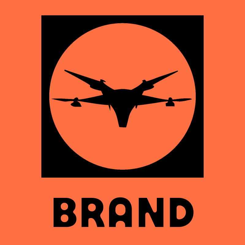 Drone Circle Silhouette Logo preview