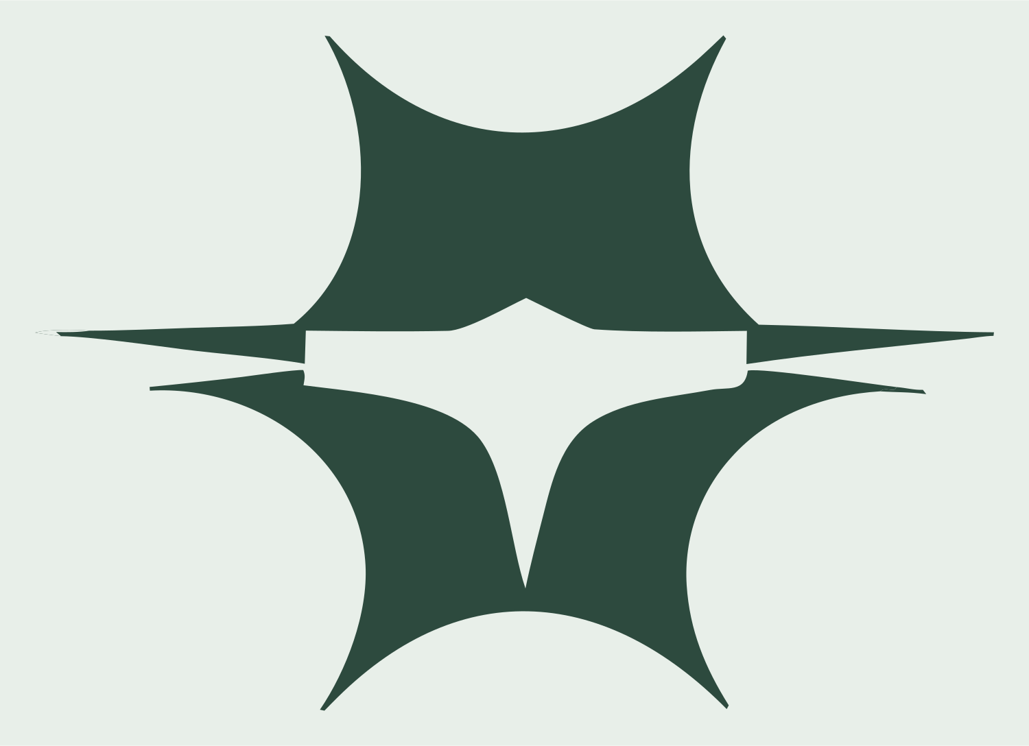 Four Point Star Drone Logo #e8efe9/#2d4a3e
