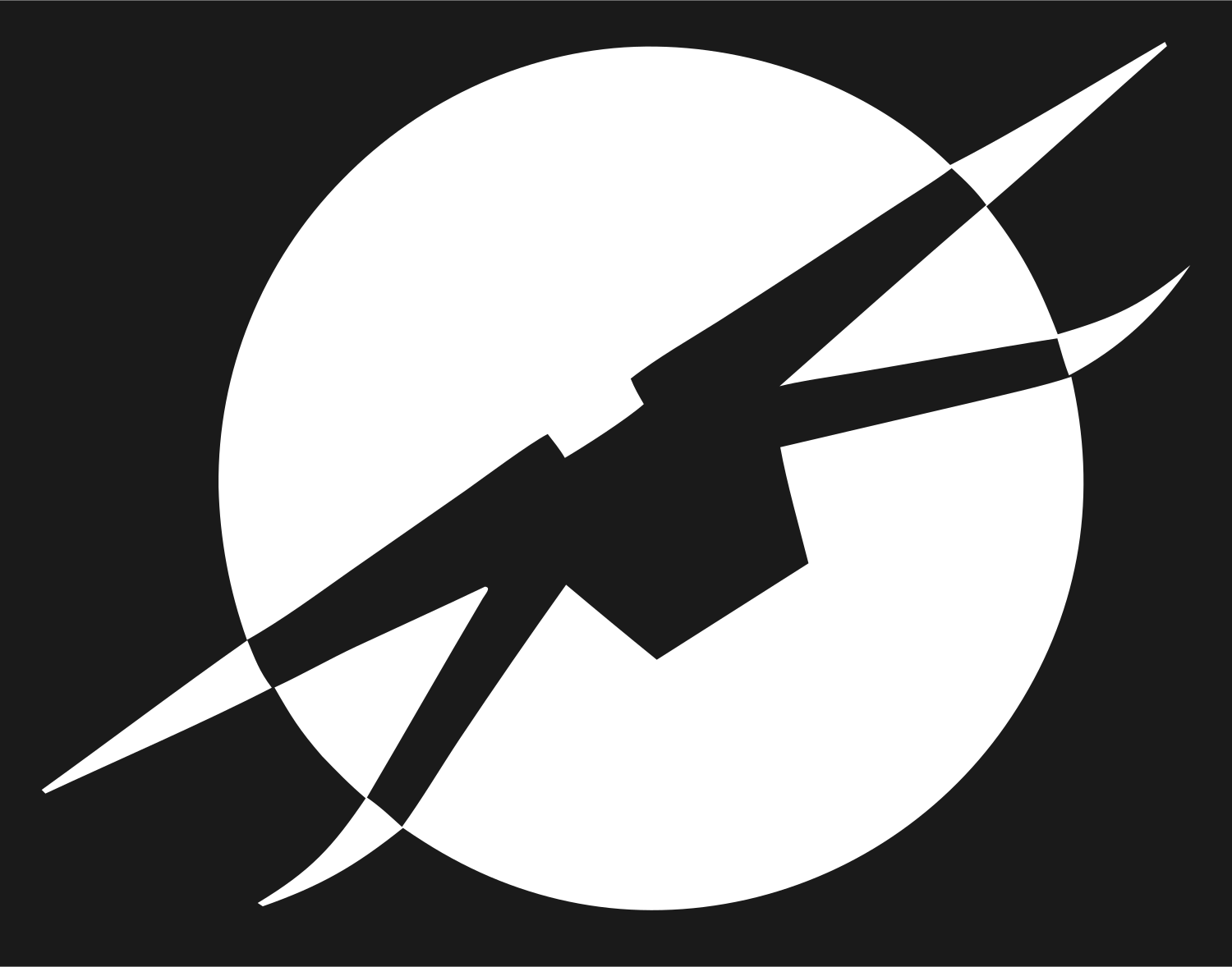 Rocket Drone Circle Logo #1a1a1a/#ffffff