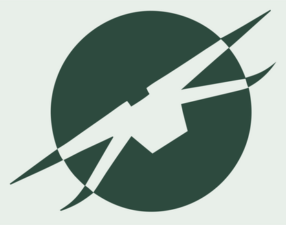 Rocket Drone Circle Logo #e8efe9/#2d4a3e
