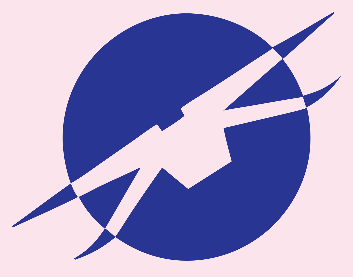 Rocket Drone Circle Logo #fce4ec/#283593