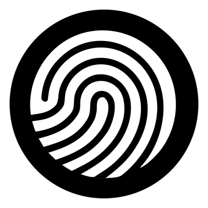 Fingerprint Circle Badge Logo