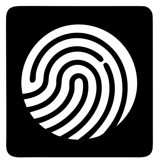 Fingerprint Rounded Square Logo