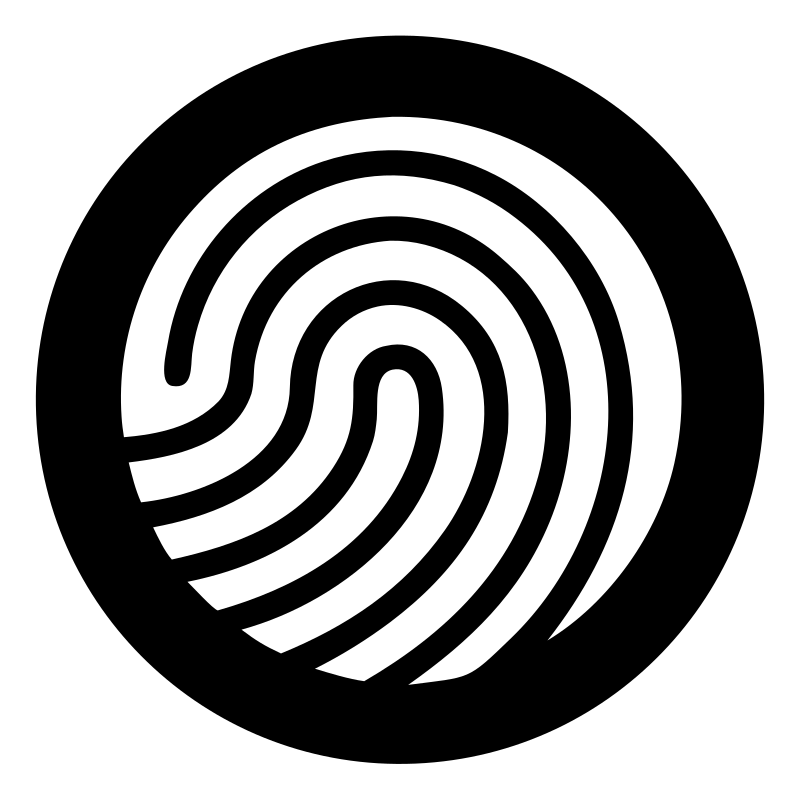 Fingerprint Swirl Circle Logo