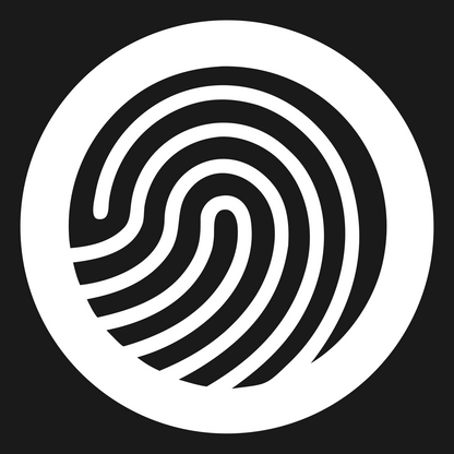 Fingerprint Swirl Circle Logo #1a1a1a/#ffffff