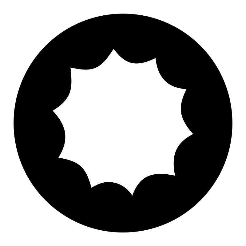 Starburst Circle Cutout Logo