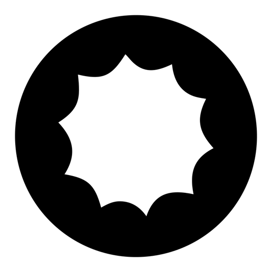 Starburst Circle Cutout Logo