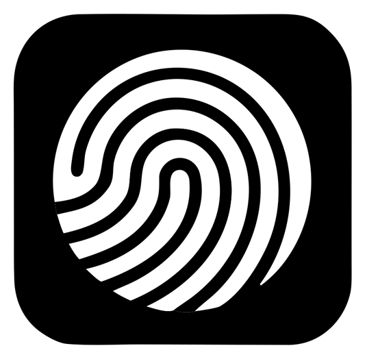 Fingerprint Rounded Square App Logo
