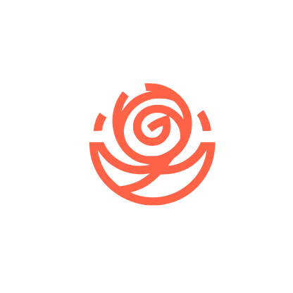 Rose Spiral Logo #FF6347