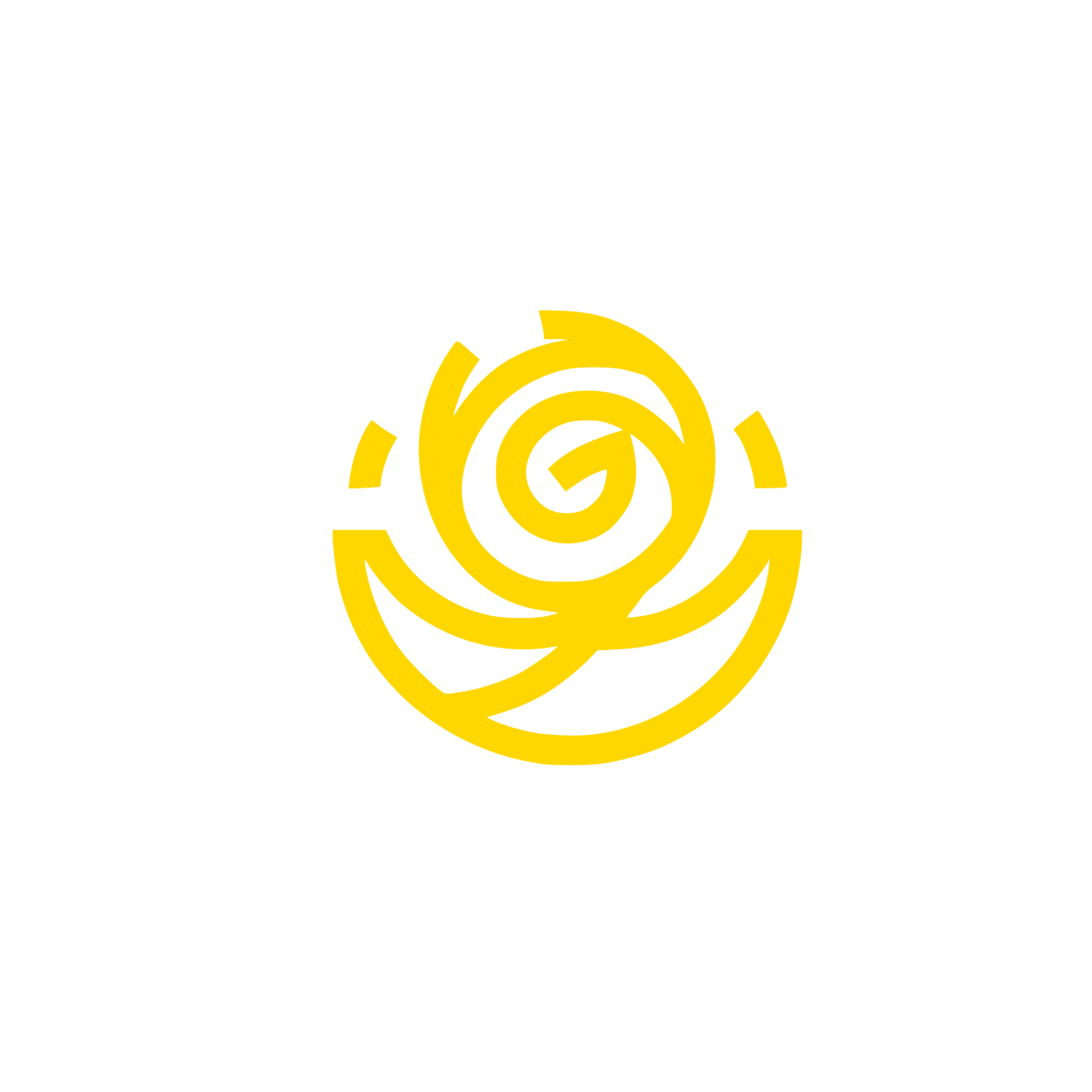 Rose Spiral Logo #FFD700