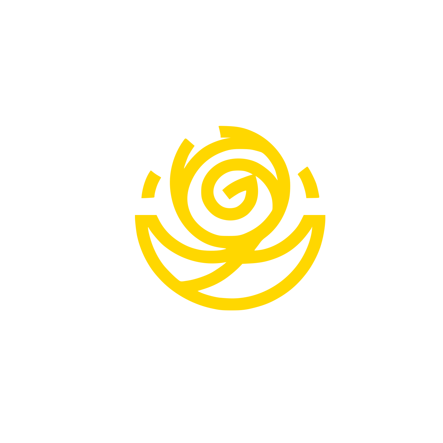 Rose Spiral Logo #FFD700