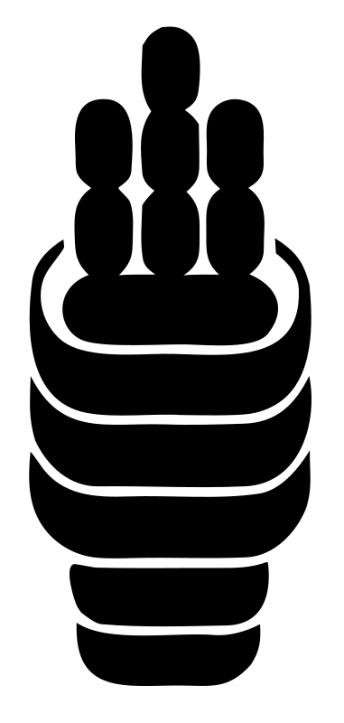 Robot Hand Fist Bold Logo