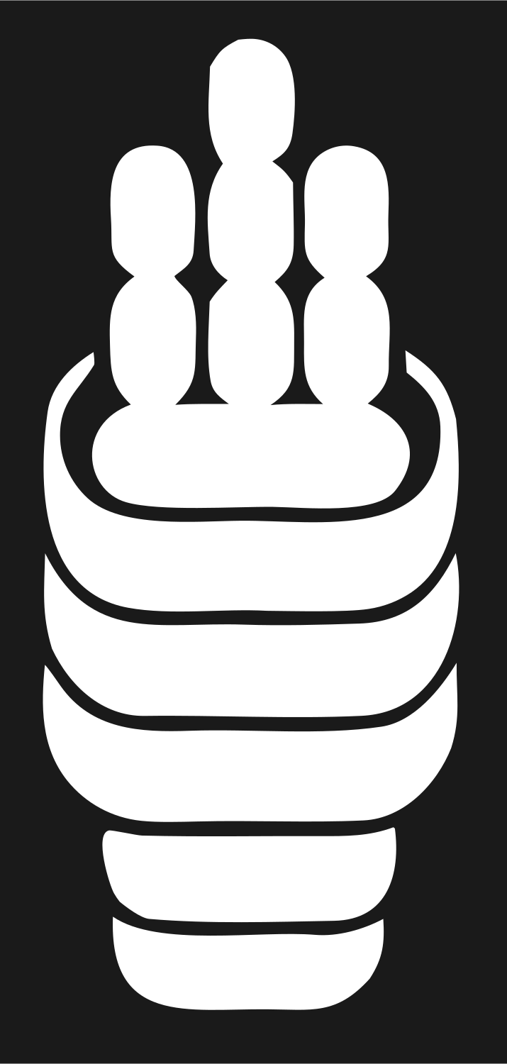 Robot Hand Fist Bold Logo #1a1a1a/#ffffff