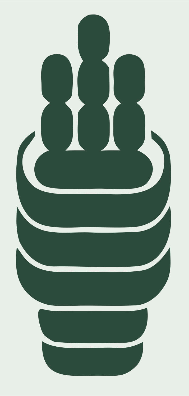 Robot Hand Fist Bold Logo #e8efe9/#2d4a3e