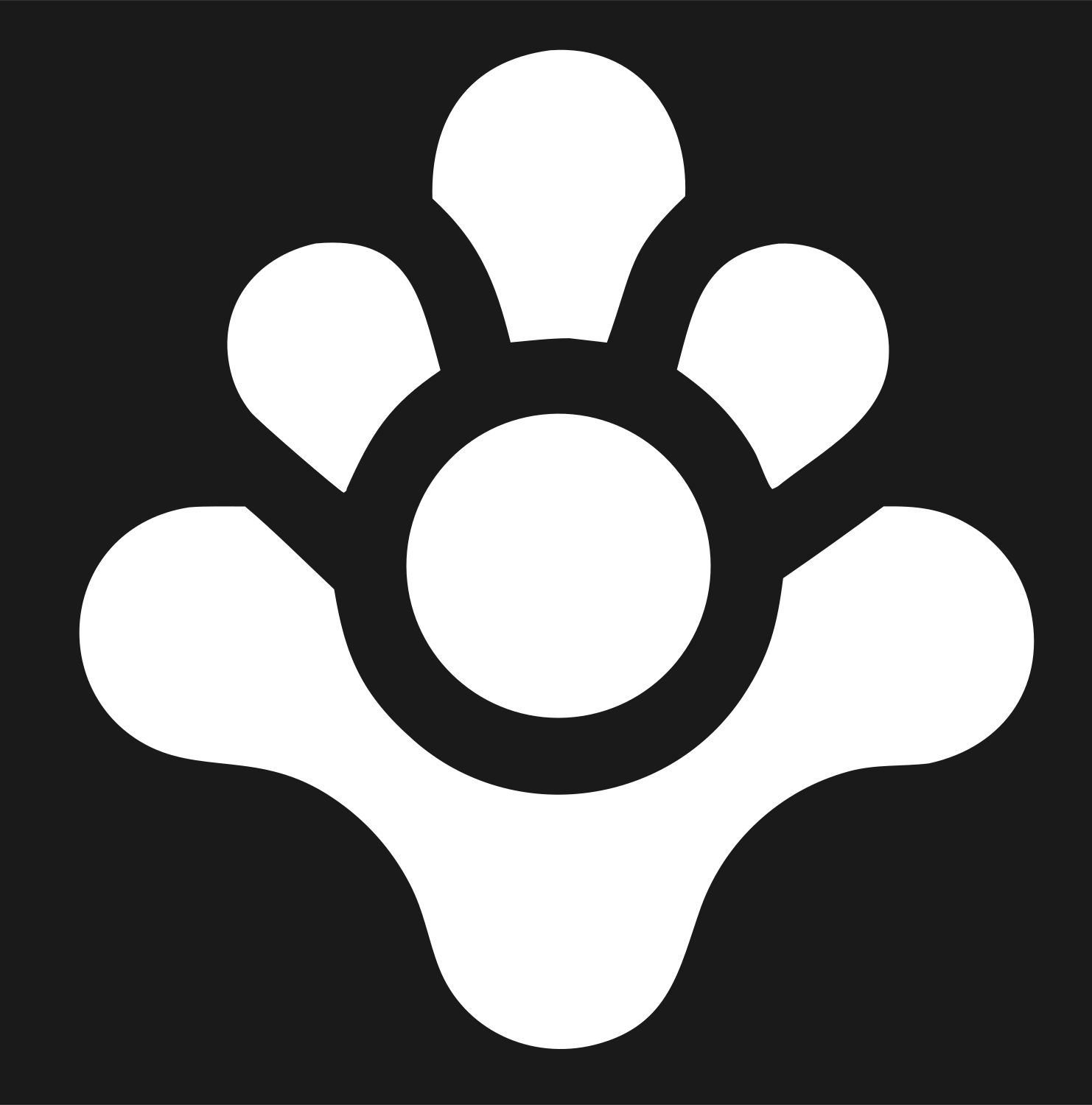 Robot Hand Gesture Logo #1a1a1a/#ffffff