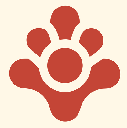 Robot Hand Gesture Logo #fff8e7/#c44536