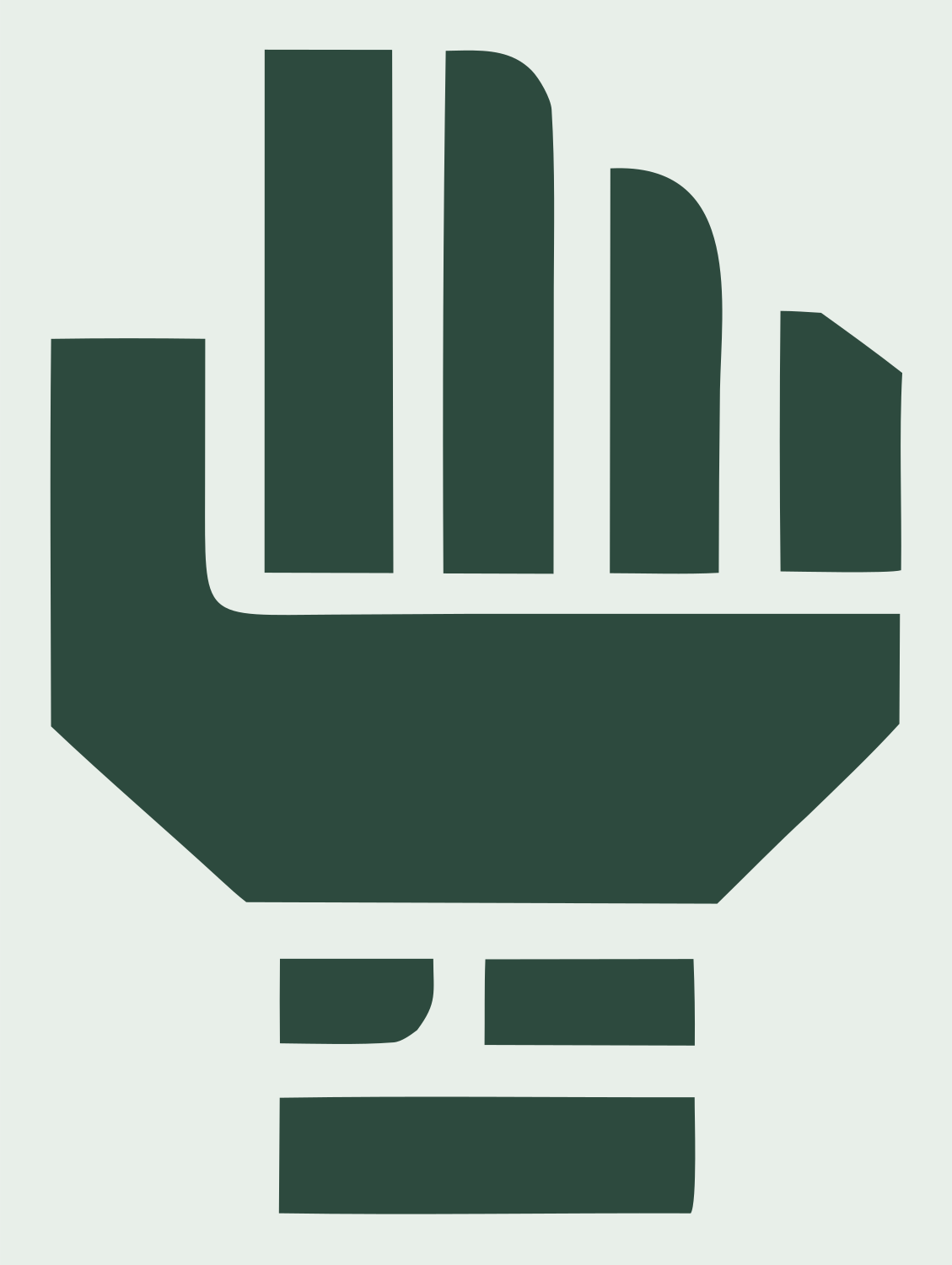 Geometric Fist Power Logo #e8efe9/#2d4a3e
