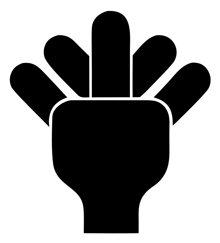 Open Palm Silhouette Logo