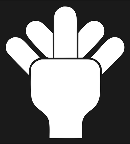 Open Palm Silhouette Logo #1a1a1a/#ffffff